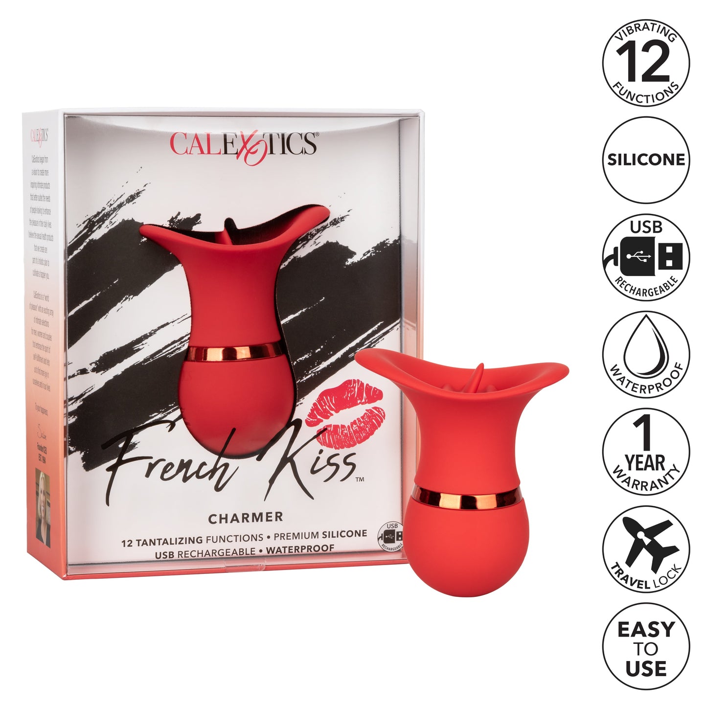 Tantalize French Kiss Charmer – Compact Flickering Tongue Teaser Vibrator