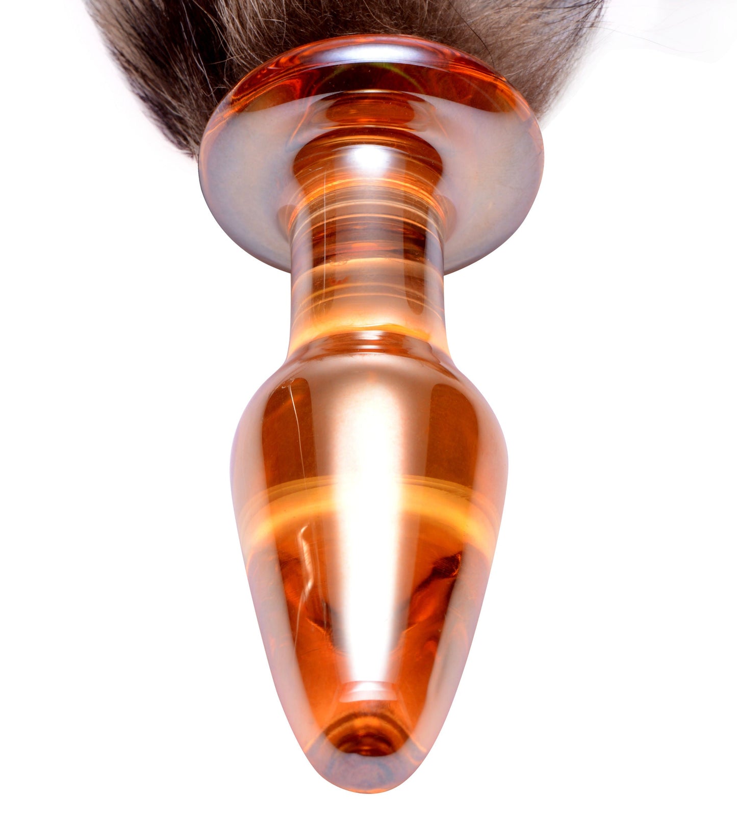 Fox Tail Anal Plug Faux Fur and Borosilicate Glass