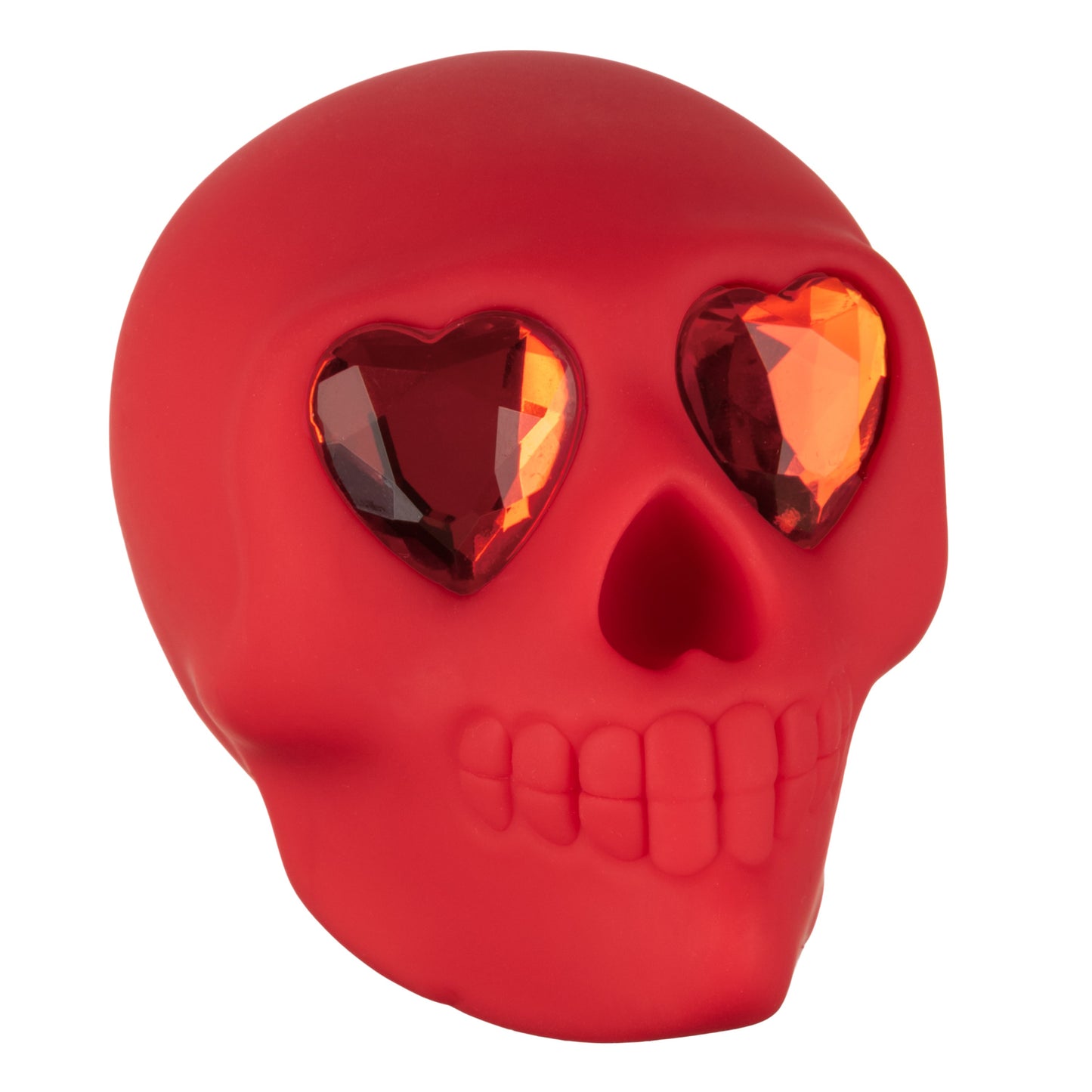 Naughty Bits Bone Head Handheld Massager Red Silicone with 10 Vibration Functions Waterproof Rechargeable