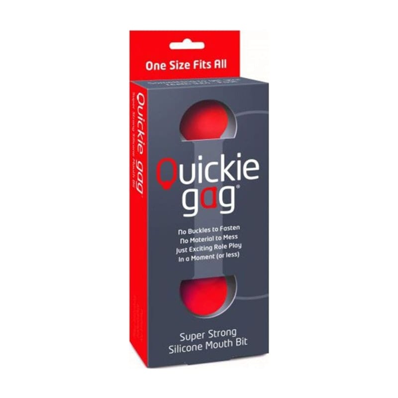 Quickie Gag Mouth Bit Red - One Size Fits Most