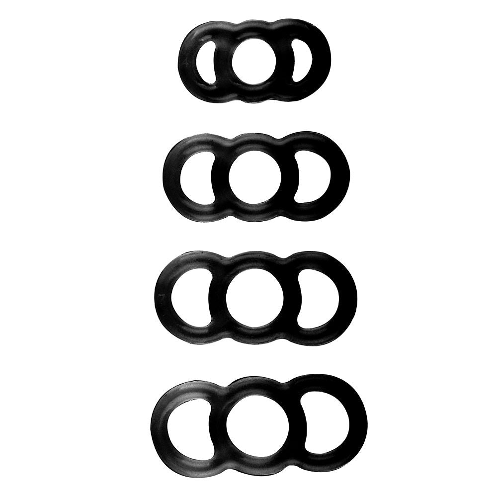 LuvPump ComFit Silicone Ring Set – Stretchy Durable Silicone Rings for Men