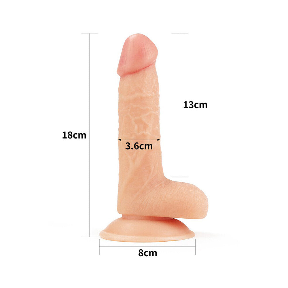 Lovetoy The Ultra Soft Dude – 7 Inch Realistic Dildo with Suction Cup