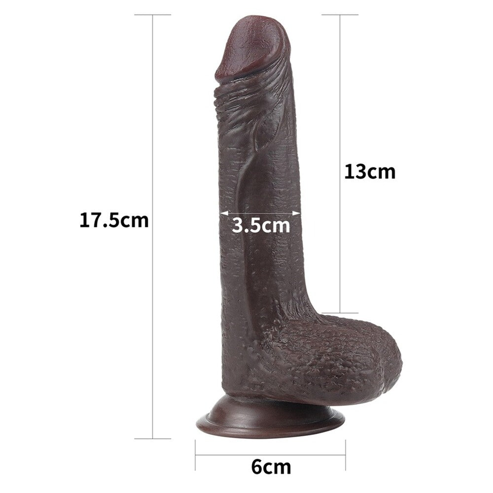 Lovetoy Sliding Skin 7 Inch Dong – Realistic Dual-Density Dong
