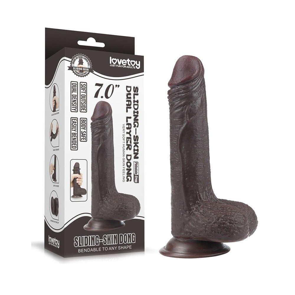 Lovetoy Sliding Skin 7 Inch Dong – Realistic Dual-Density Dong