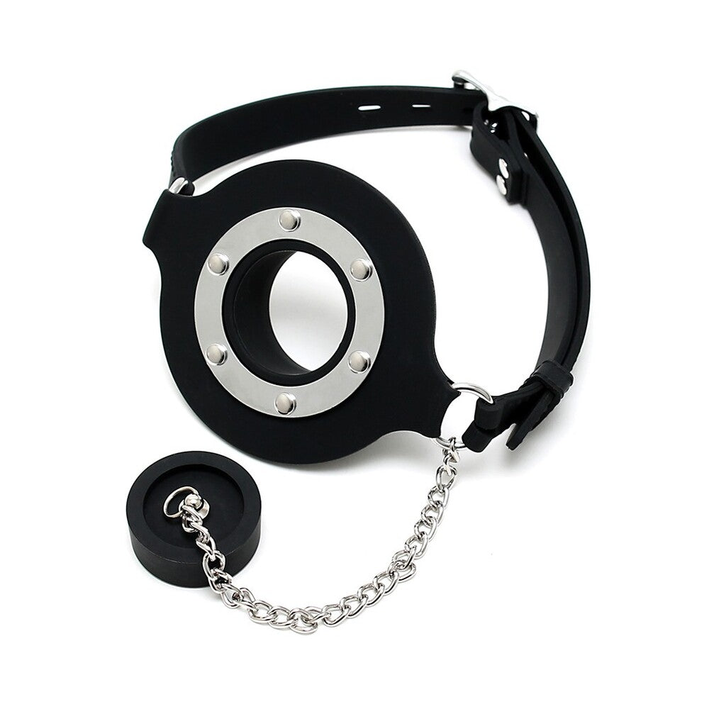 Rimba Mouth Gag with Removable Stopper – Adjustable Silicone Gag