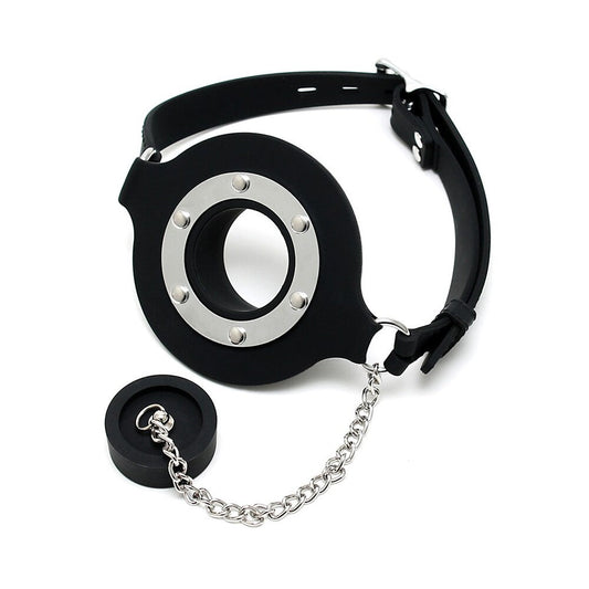 Rimba Mouth Gag with Removable Stopper – Adjustable Silicone Gag