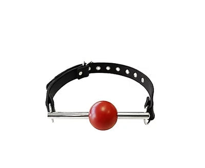 Rouge Leather Ball Gag – Adjustable Leather Strap Ball Gag