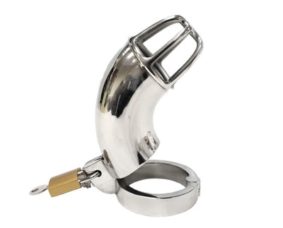 Rouge Stainless Steel Cock Cage with Padlock