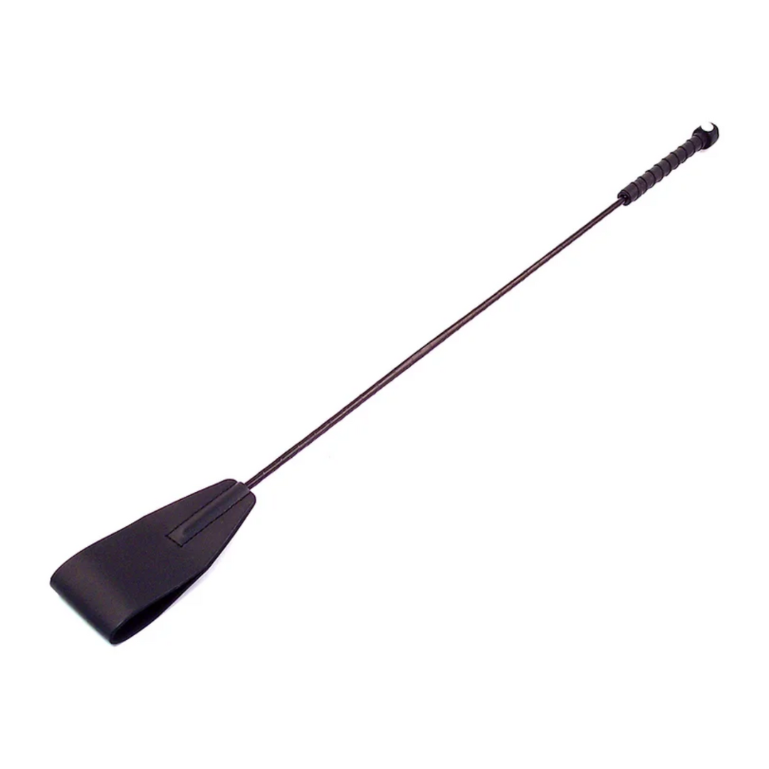 Rouge Leather Riding Crop in Black