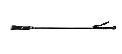 Rouge Black Long Riding Crop with Slim Leather Tip 24 Inches