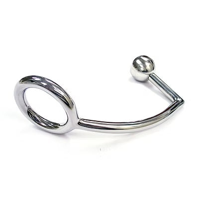 Rouge Stainless Steel Cock Ring With Ergonomic Anal Probe