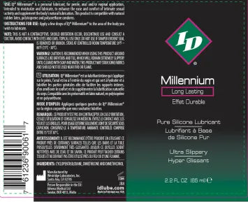 ID Millennium Silicone Lubricant 2.2 Oz – Long-Lasting Silicone Lubricant