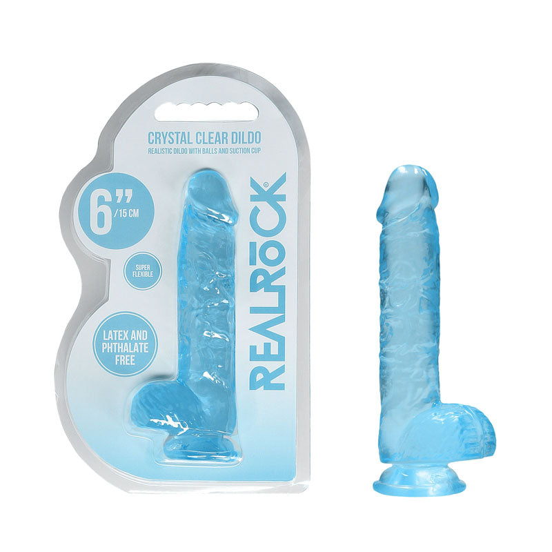 REALROCK Crystal Clear – 6 Inch Realistic Dildo With Balls