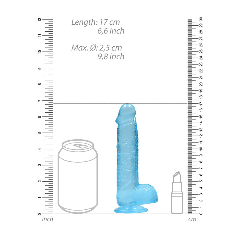 REALROCK Crystal Clear – 6 Inch Realistic Dildo With Balls