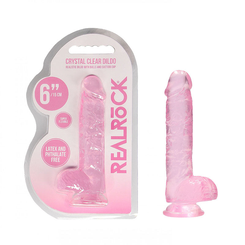 RealRock 6 Inch Crystal Clear Dildo with Suction Cup