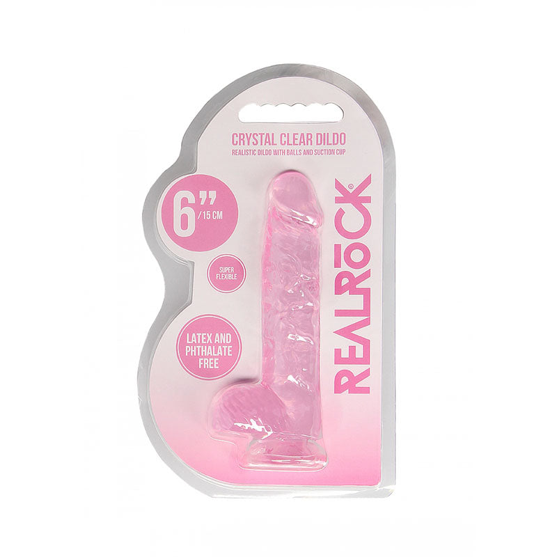RealRock 6 Inch Crystal Clear Dildo with Suction Cup