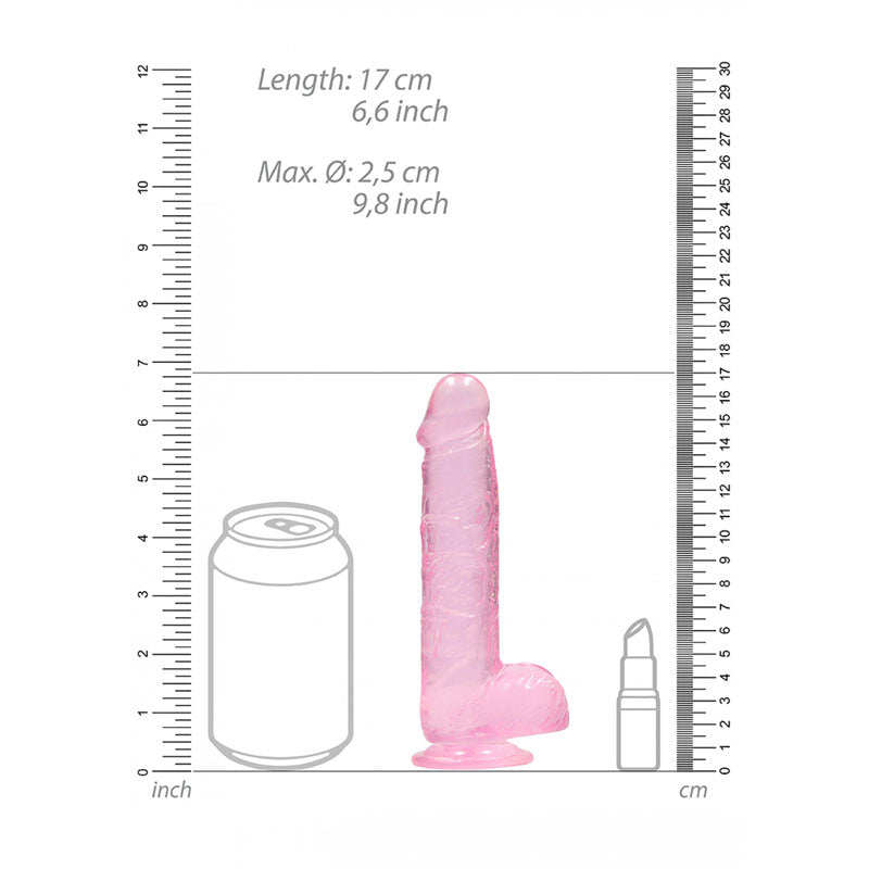 RealRock 6 Inch Crystal Clear Dildo with Suction Cup