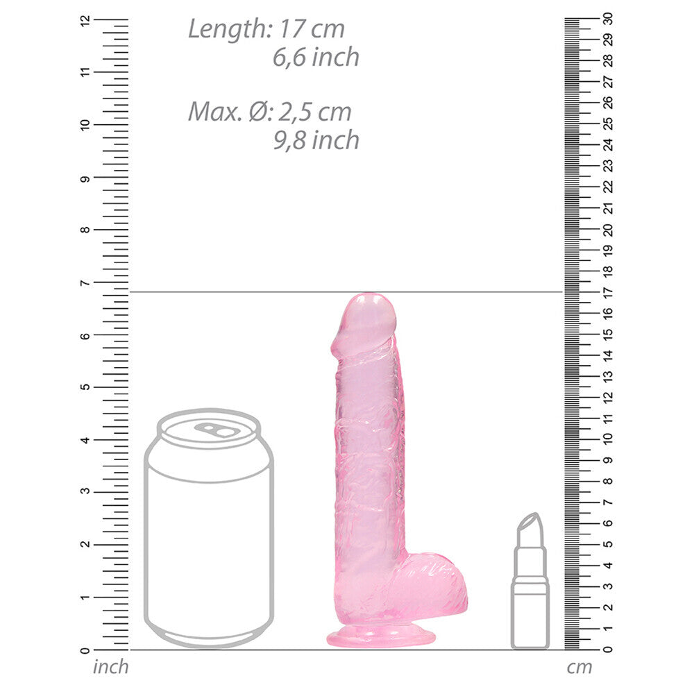 RealRock 6 Inch Crystal Clear Dildo with Suction Cup
