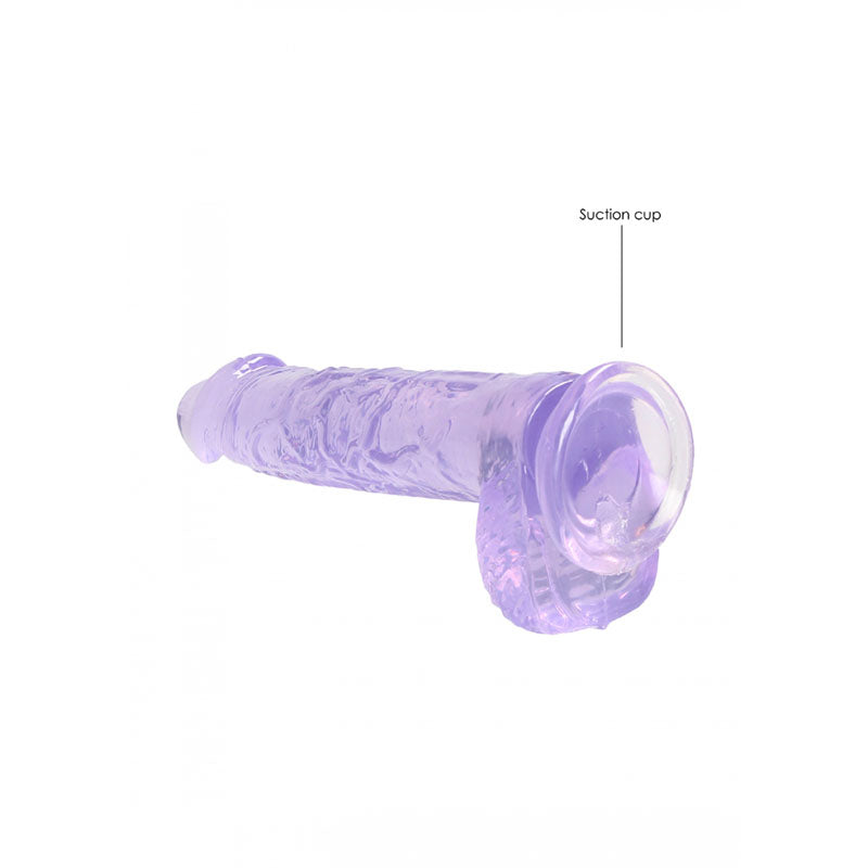 REALROCK 6'' Realistic Dildo With Balls - 15.2 cm Dong, Purple