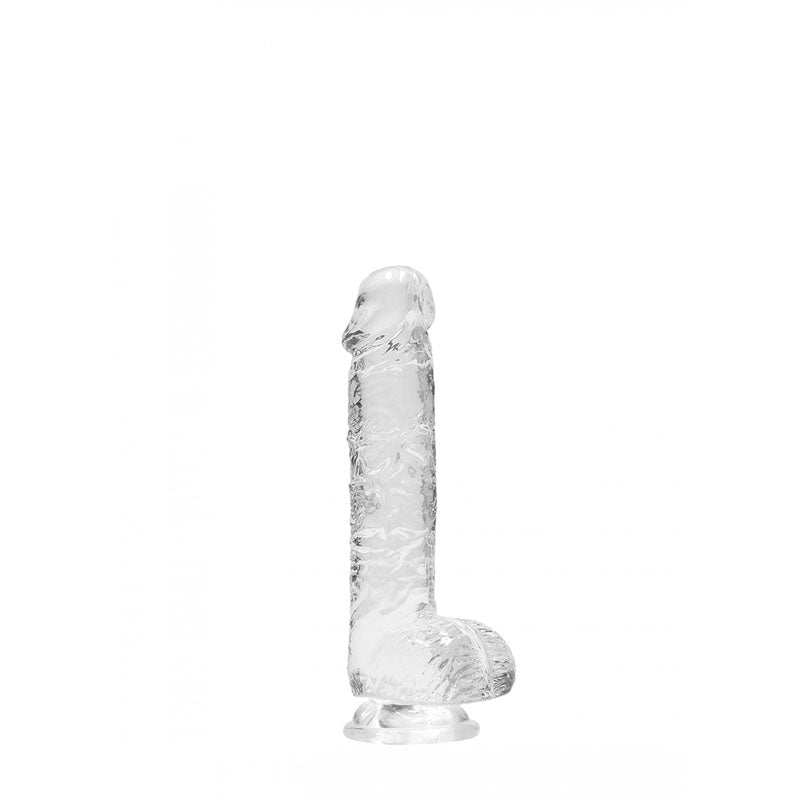 RealRock 6 Inch Transparent Crystal Clear Dildo – Realistic Body-Safe Dildo