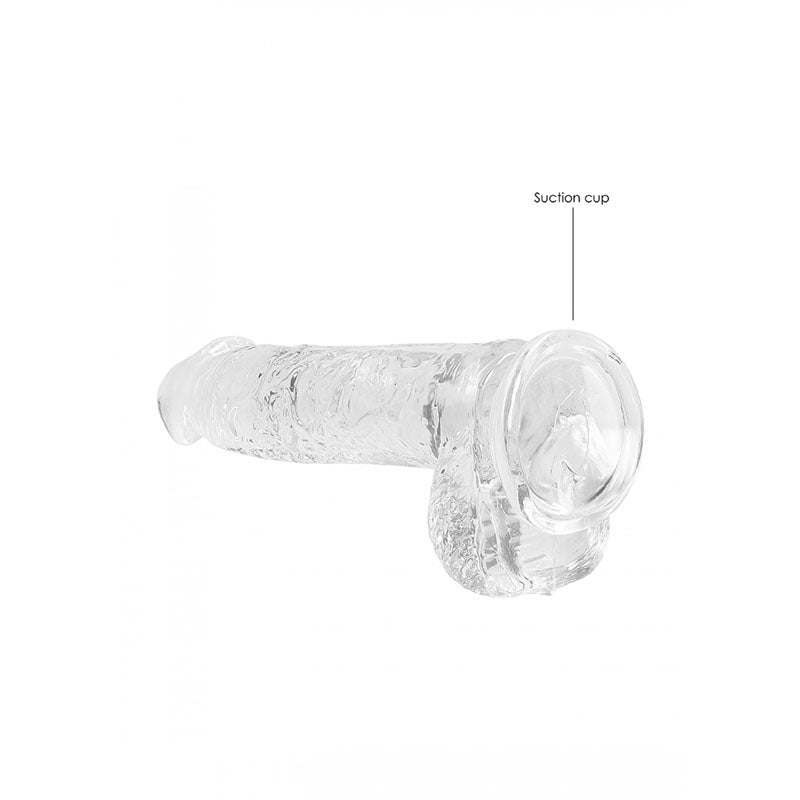 RealRock 6 Inch Transparent Crystal Clear Dildo – Realistic Body-Safe Dildo