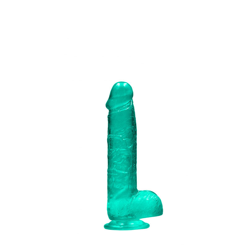 Realrock Crystal Clear 6 Inch Realistic Dildo with Balls – Suction Cup Dildo
