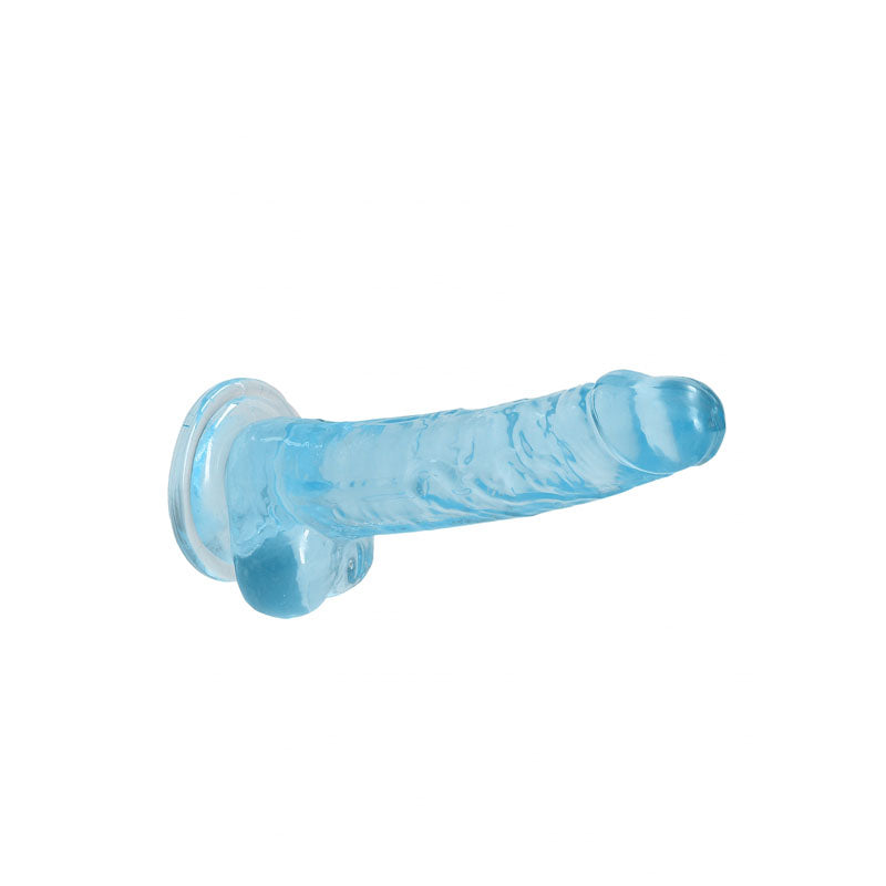 REALROCK Crystal Clear 7 Inch Realistic Dildo With Balls