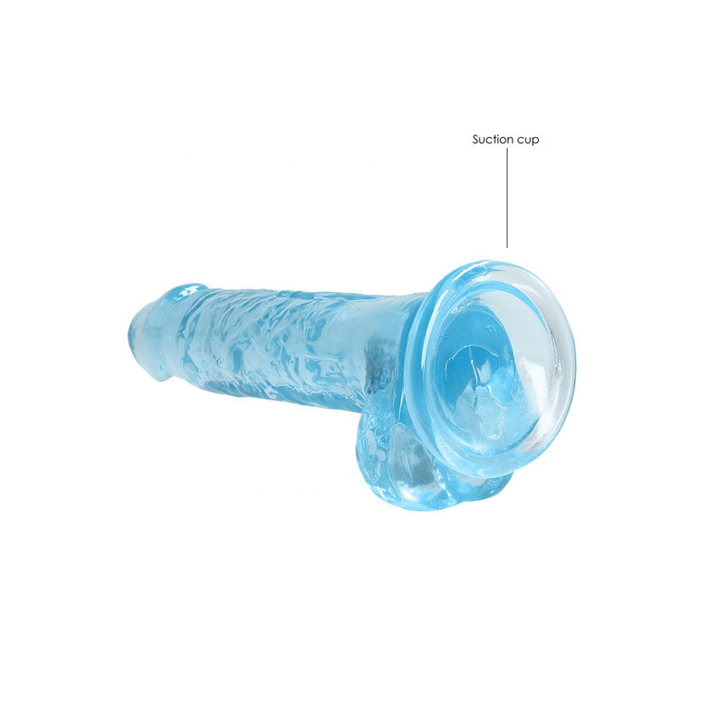 REALROCK Crystal Clear 7 Inch Realistic Dildo With Balls