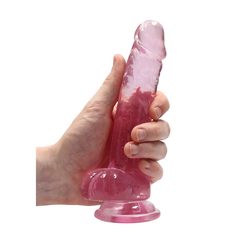 REALROCK Crystal Clear (Transparent) – 7 Inch Realistic Dildo With Balls