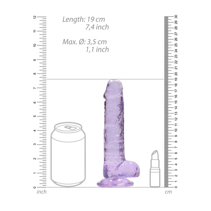 Realrock 7 Inch Realistic Dildo With Balls 17.8 Cm Dong