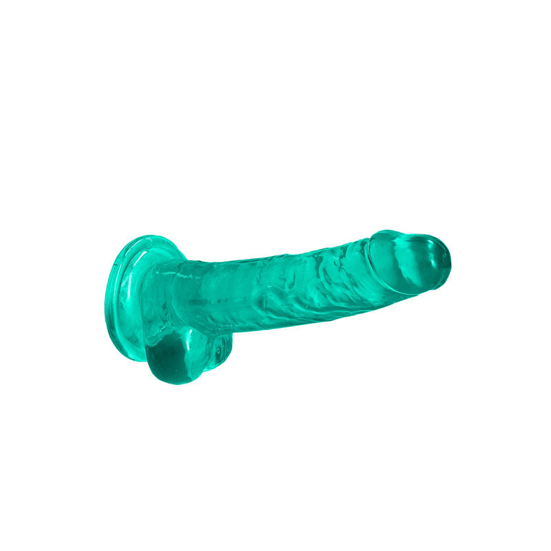 REALROCK Crystal Clear 7 Inch Realistic Dildo with Balls – Body-Safe Dildo