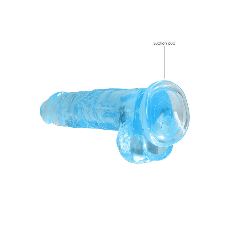 REALROCK 8'' Realistic Dildo With Balls - 20.3 cm Dong in Blue