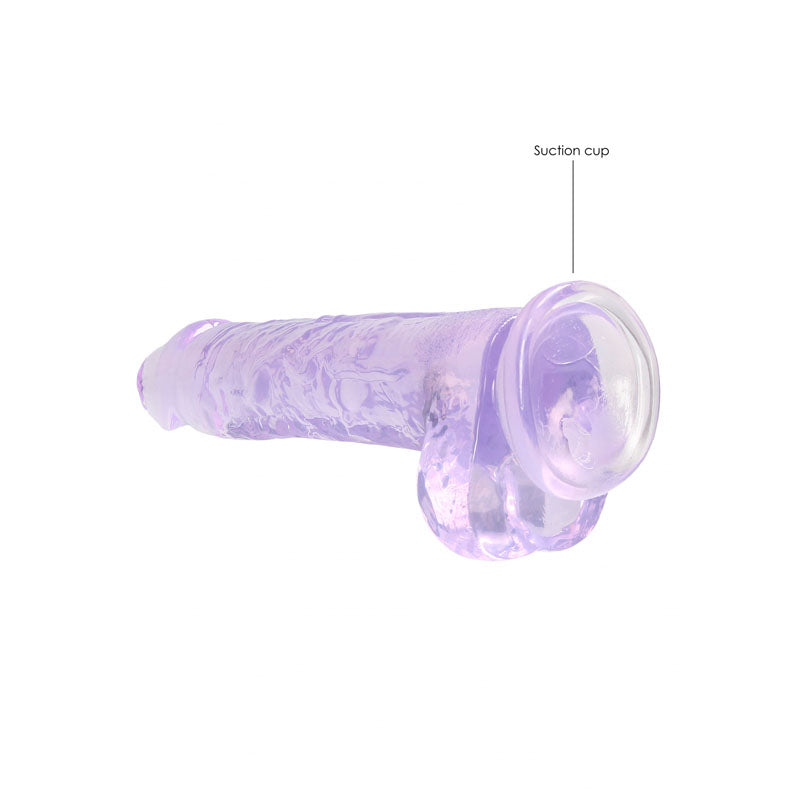 Realrock Crystal Clear (Transparent) – 8 Inch Realistic Dildo with Balls