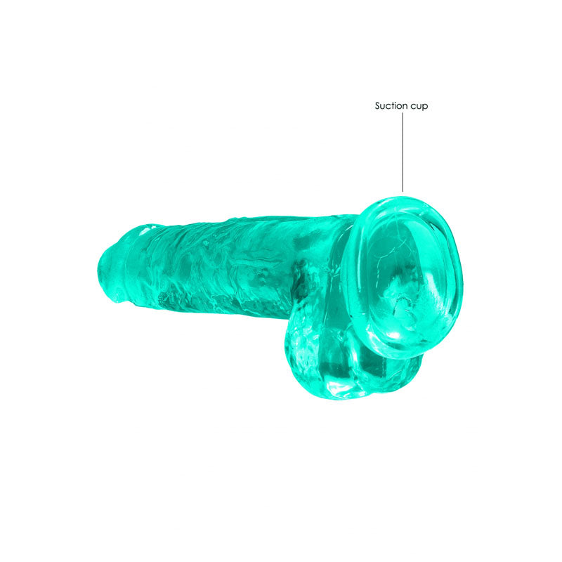 Realrock Crystal Clear 8 Inch Realistic Dildo With Balls – Body-Safe Dildo