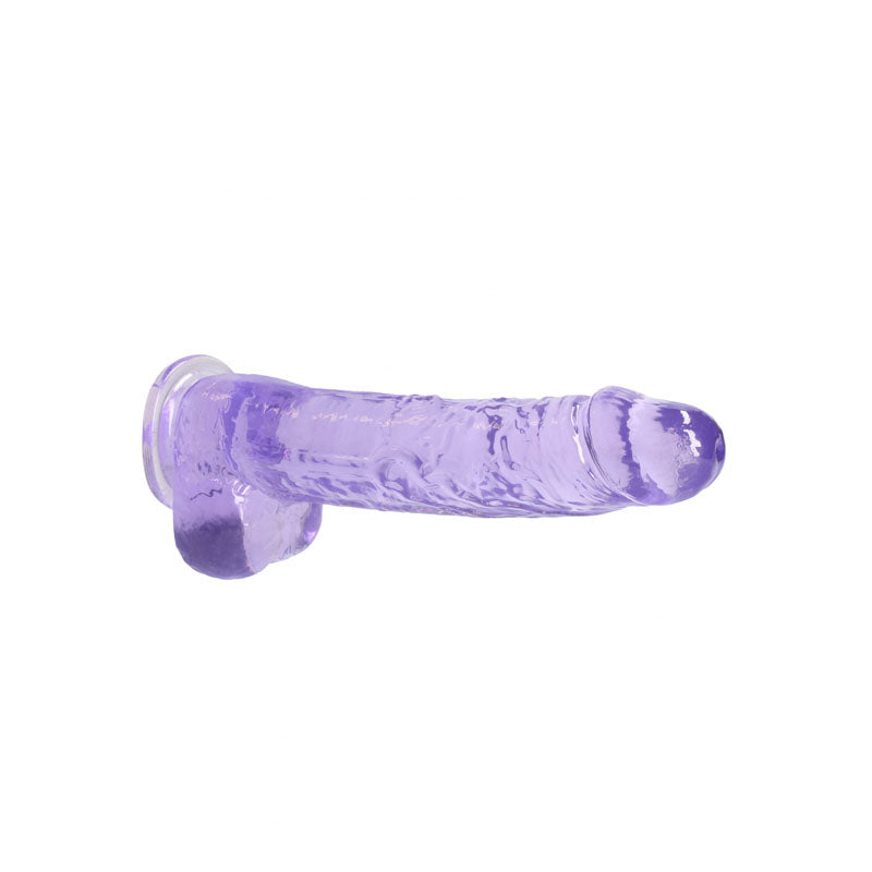 RealRock Crystal Clear 9 Inch Realistic Dildo With Balls - Suction Cup Dildo