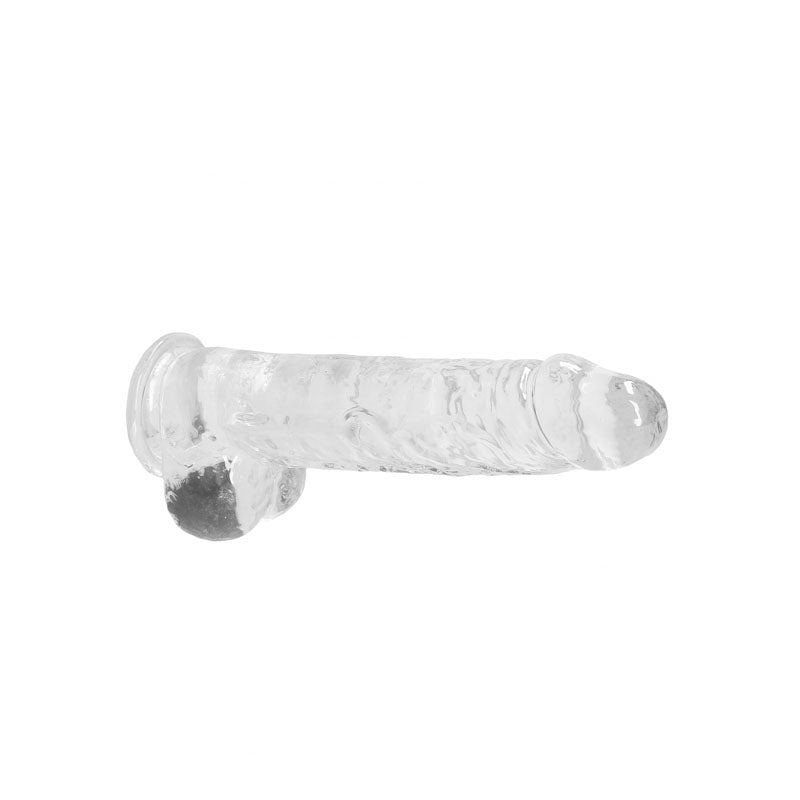 RealRock Crystal Clear 9 Inch Realistic Dildo With Balls – Body-Safe Dildo