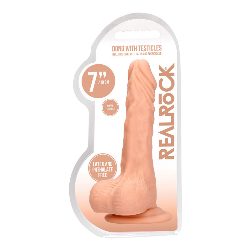RealRock 7 Inch Realistic Dildo with Balls – Lifelike Phthalate-Free Dildo