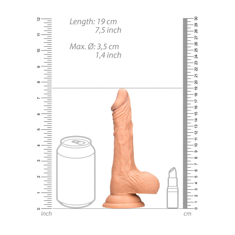RealRock 7 Inch Realistic Dildo with Balls – Lifelike Phthalate-Free Dildo
