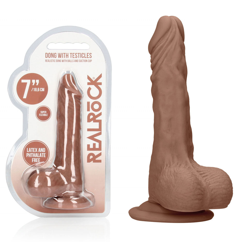 RealRock 7 Inch Dong with Testicles – Lifelike Dildo