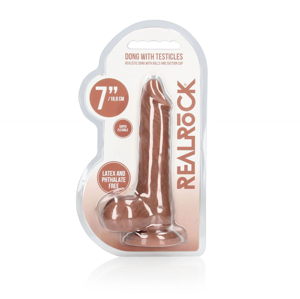 RealRock 7 Inch Dong with Testicles – Lifelike Dildo