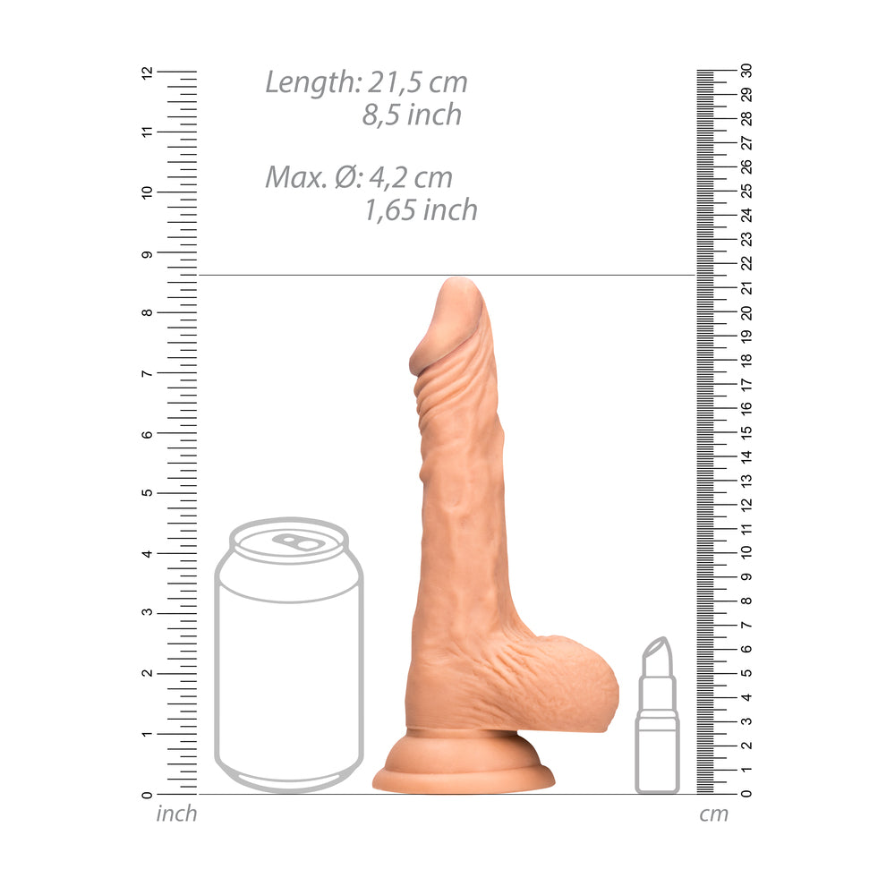 RealRock 8 Inch Realistic Dong with Testicles – Lifelike Dildo