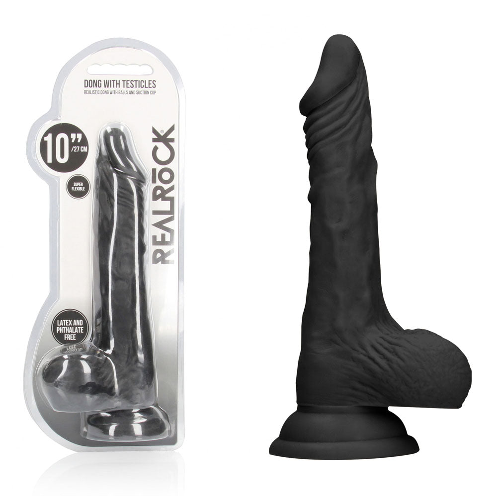 REALROCK 10 Inch Realistic Dong with Balls – Lifelike Dildo