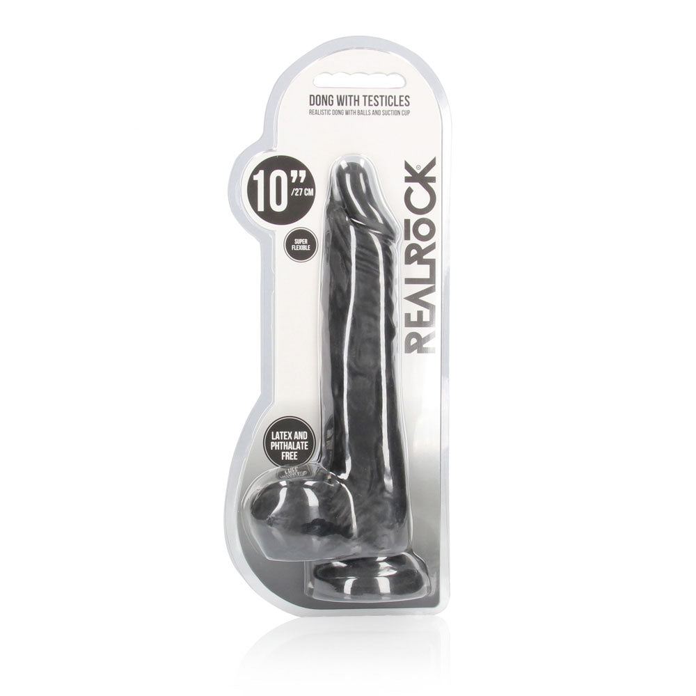 REALROCK 10 Inch Realistic Dong with Balls – Lifelike Dildo
