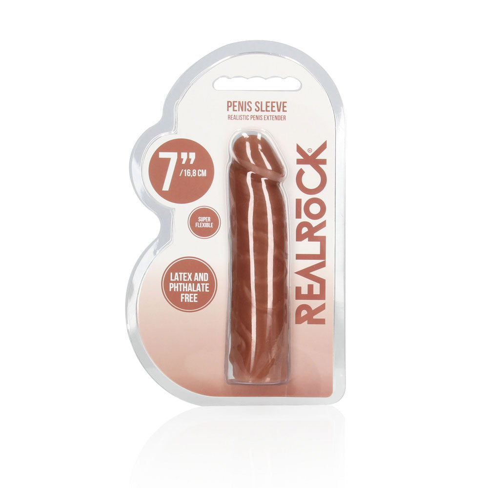 RealRock 7 Inch Penis Extender Sleeve – Body-Safe Penis Extension
