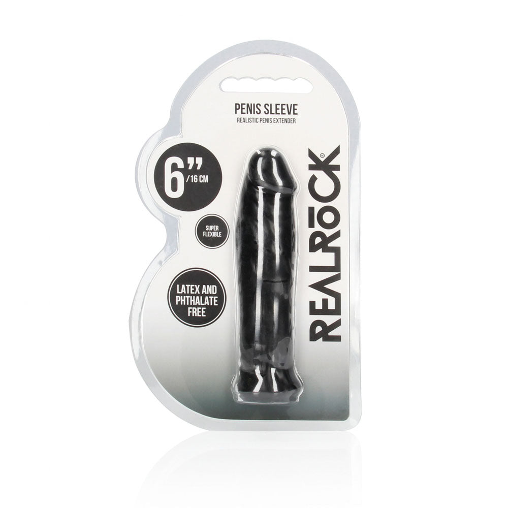Realrock 6 Inch Realistic Penis Sleeve – Body-Safe Penis Extension Sleeve