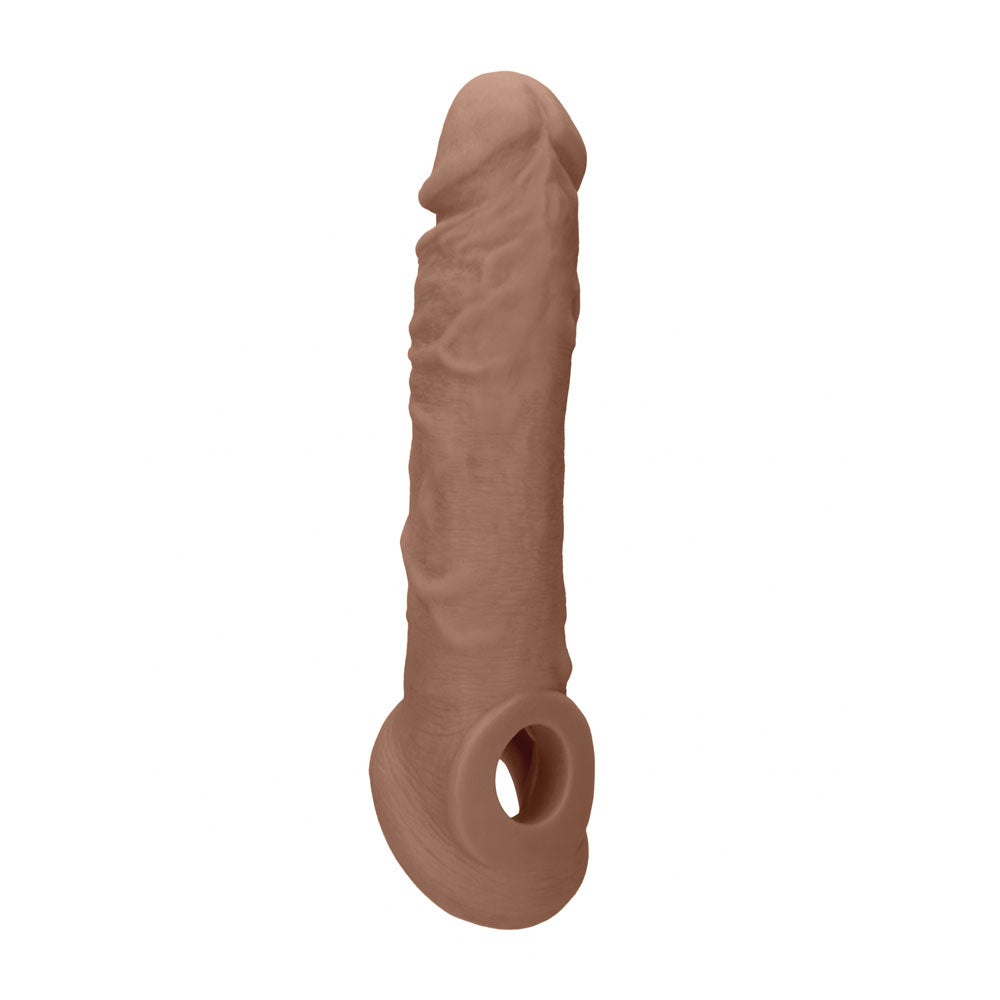 Realrock 8 Inch Realistic Penis Extender with Rings – Penis Extension Sleeve