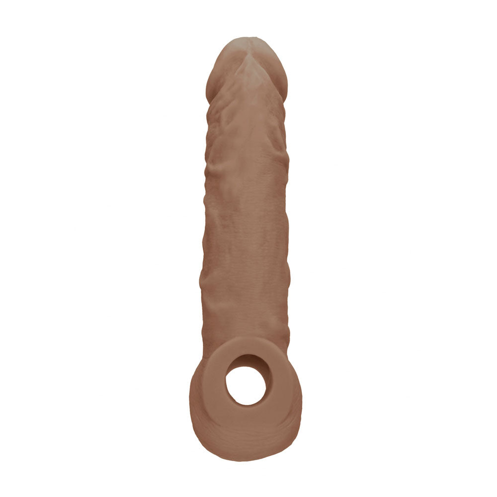 Realrock 8 Inch Realistic Penis Extender with Rings – Penis Extension Sleeve