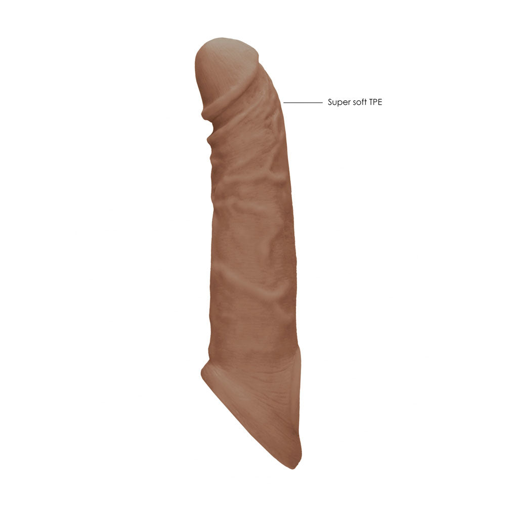 Realrock 8 Inch Realistic Penis Extender with Rings – Penis Extension Sleeve