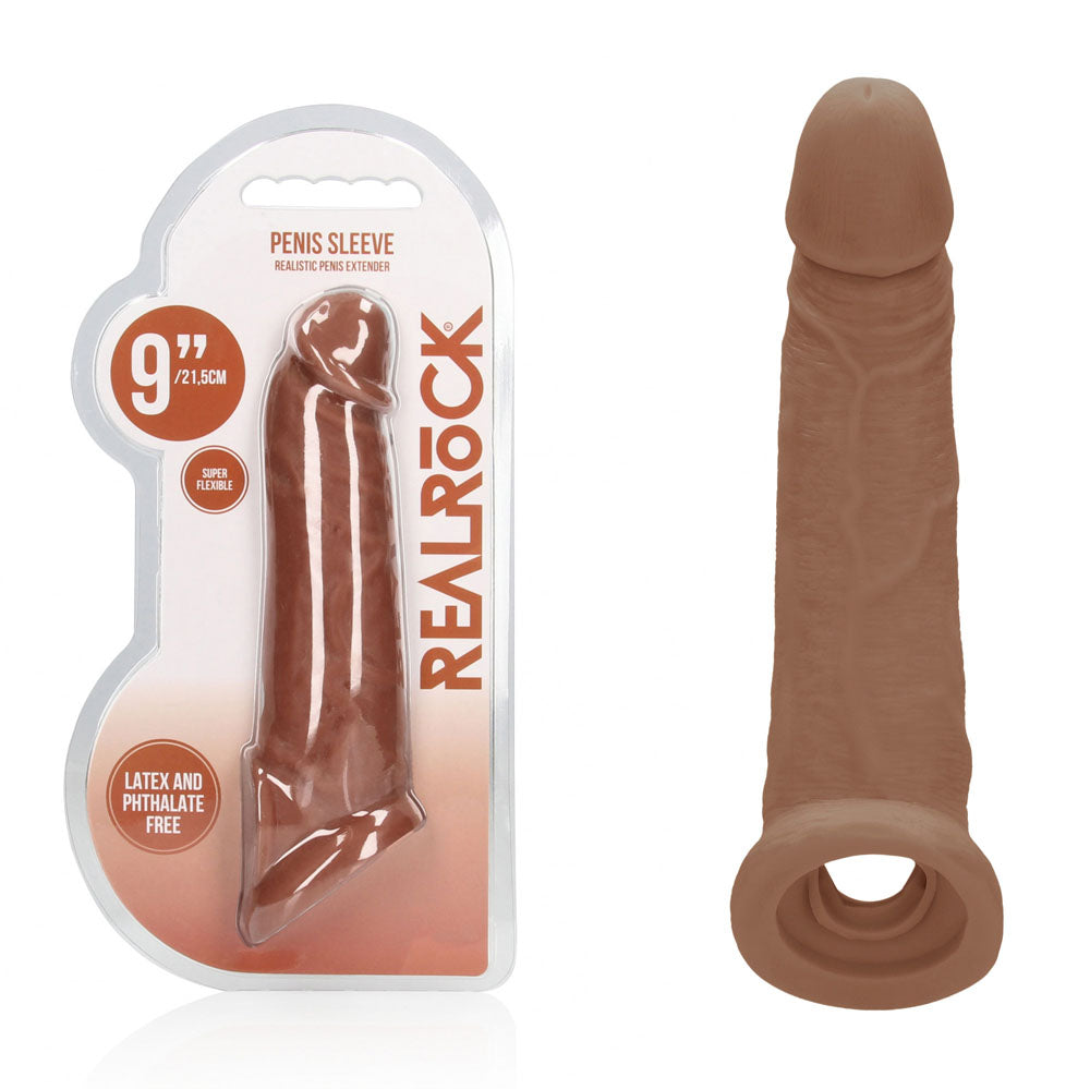 RealRock 9 Inch Penis Sleeve – Phthalate-Free Body-Safe Sleeve