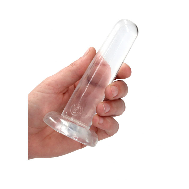 REALROCK Crystal Clear Dildo With Suction Cup – 13.5 cm Dildo